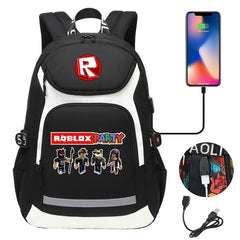 Roblox Backpack Travel Backpack Roblox SchoolBag With USB Charging Port