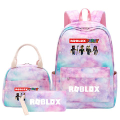Roblox Schoolbag Backpack Lunch Bag Pencil Case 3pcs Set for Students