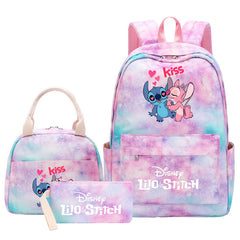 Stitch Schoolbag Backpack Lunch Bag Pencil Case 3pcs Set for Students