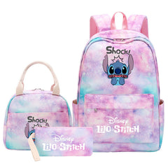 Stitch Schoolbag Backpack Lunch Bag Pencil Case 3pcs Set for Students