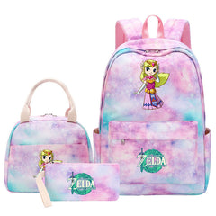 The Legends of Zelda Schoolbag Backpack Lunch Bag Pencil Case 3pcs Set for Students