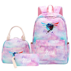 The Legends of Zelda Schoolbag Backpack Lunch Bag Pencil Case 3pcs Set for Students