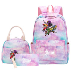 The Legends of Zelda Schoolbag Backpack Lunch Bag Pencil Case 3pcs Set for Students