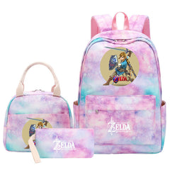 The Legends of Zelda Schoolbag Backpack Lunch Bag Pencil Case 3pcs Set for Students