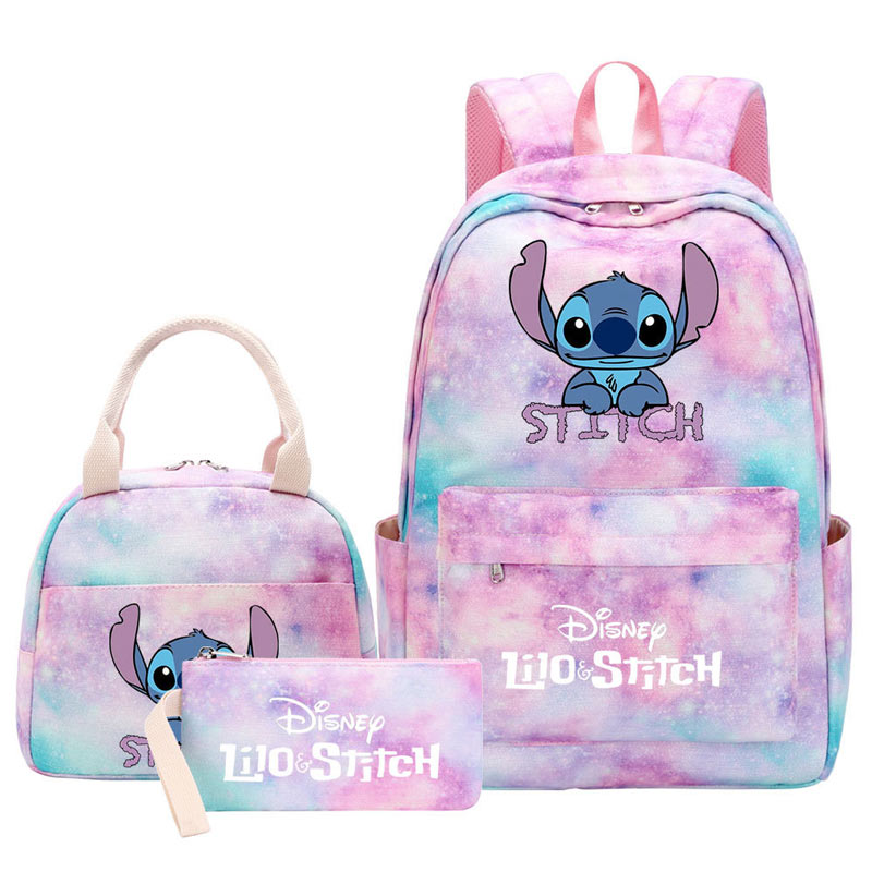 Stitch Schoolbag Backpack Lunch Bag Pencil Case 3pcs Set for
