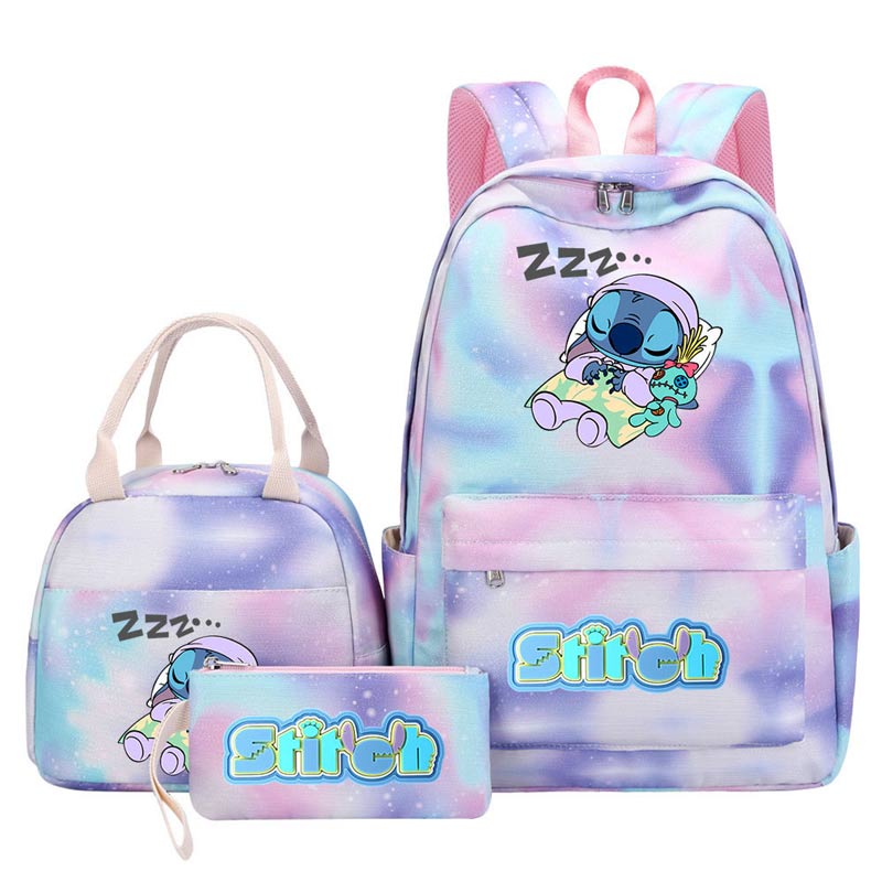 Stitch Schoolbag Backpack Lunch Bag Pencil Case 3pcs Set for