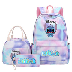 Stitch Schoolbag Backpack Lunch Bag Pencil Case 3pcs Set for Students