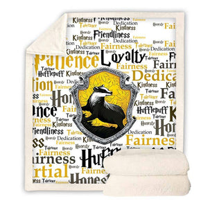 Harry Potter Hufflepuff  Fleece Throw Blanket