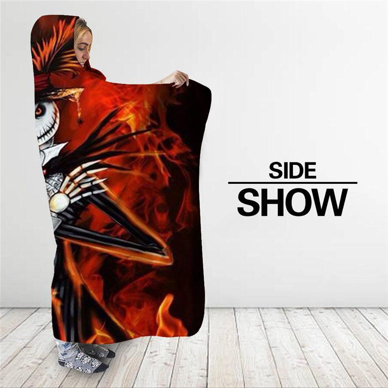 Skull Blanket Skull Hooded Blanket for Adult Kids Homeywow