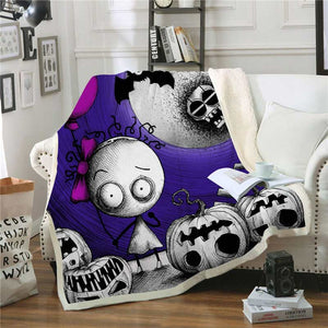 Halloween Throw Blanket Halloween Fleece Blanket for Adult and Kids