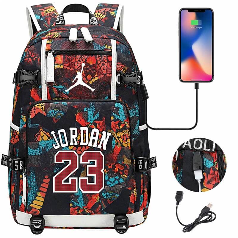 Basketball Player Star Jordan Multifunction Backpack Travel Backpack S -  Homeywow