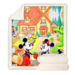 Mickey Mouse Throw Blanket Cartoon Anime Throw Blanket for Adult Kids