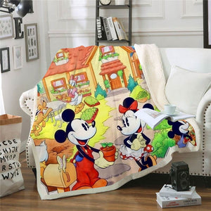 Mickey Mouse Throw Blanket Cartoon Anime Throw Blanket for Adult Kids
