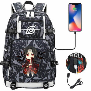 Naruto Backpack Travel Backpack Naruto School Bag with USB Charging Port