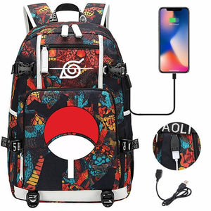 Naruto Backpack Travel Backpack Naruto School Bag with USB Charging Port