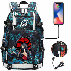 Naruto Backpack Travel Backpack Naruto School Bag with USB Charging Port