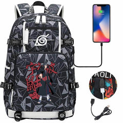 Naruto Backpack Travel Backpack Naruto School Bag with USB Charging Port