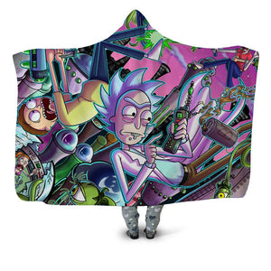 Rick And Morty Hooded Blanket