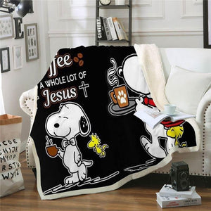 Snoopy Fleece Throw Blanket 