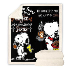 Snoopy Fleece Throw Blanket 