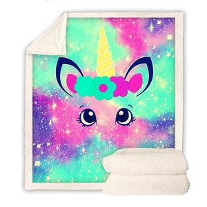 Unicorn Blanket for Adult Kids | Unicorn Fleece Throw Blanket