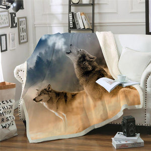 Wolf Throw Blanket