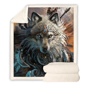 Wolf Throw Blanket