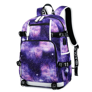 Basketball Lakers 24 Kobe Bryant Backpack Mamba Travel Backpack School Bag with USB Charging Port