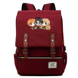 Harry Potter Backpack Harry Potter&Hermione&Ron School Bag