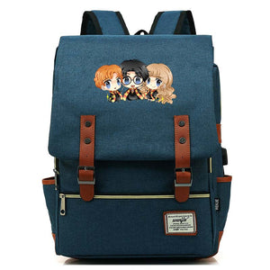 Harry Potter Backpack Harry Potter&Hermione&Ron School Bag