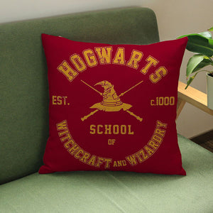 Harry Potter Hogwarts Cotton Linen Couch Throw Pillow Case Harry Potter Decorative Throw Pillow Cover