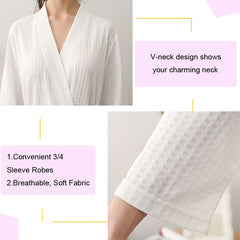Lightweight Mid-Length Robe with Pocket for Women and Men