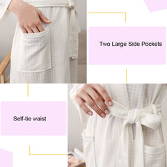 Lightweight Mid-Length Robe with Pocket for Women and Men