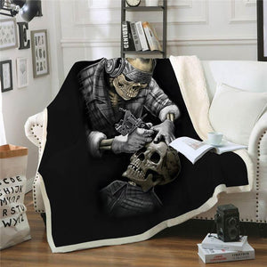 skull throw blanket