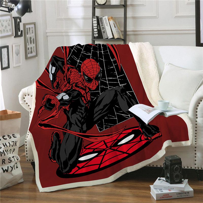 Spiderman Throw Blanket Spider Man Fleece Blanket for Adult Kids